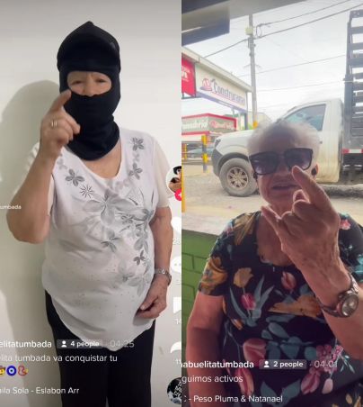 Una abuelita se hizo viral en redes sociales por sus creativos videos donde muestra sus gustos "chacalosos y tumbados". ESPECIAL