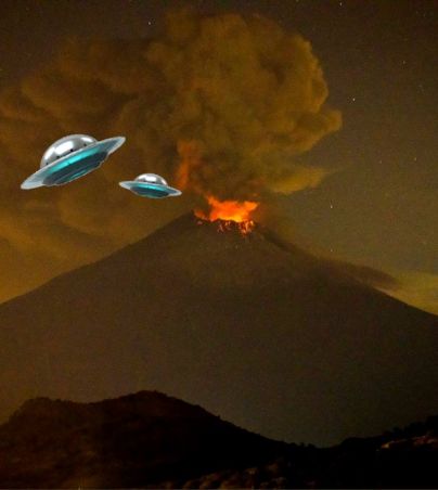 OVNIS son grabados sobrevolando el volcán Popocatépetl, esto sabemos (VIDEOS). FACEBOOK/Regeneración Mx PINTEREST/pngtree