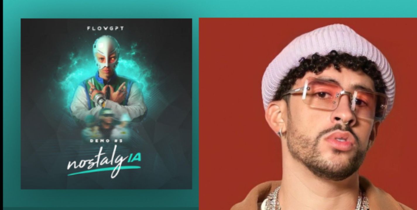 Enfureciendo a Bad Bunny; "Demo 5: nostalgIA" hecha por IA ya está en Spotify . SPOTIFY/FLOWGPT INSTAGRAM/BAD BUNNY