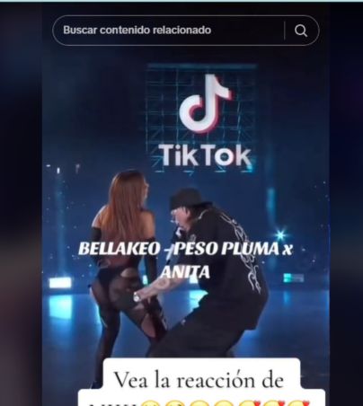 Anitta baila sensualmente a Peso Pluma y LO INCOMODA, así fue su presentación de Bellakeo (VIDEO). TIKTOK/PESO PLUMA