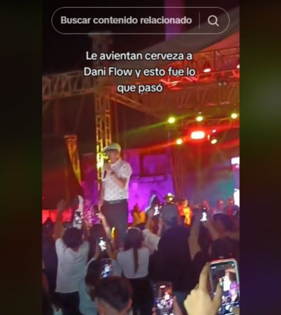 ¿Qué nacada hicieron en el concierto de Dani Flow?. TIKTOK/Erubiel BC