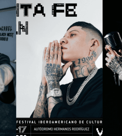 El rapero mexicano para el festival de música Vive Latino; por su parte, Cartel de Santa y Millonario fueron cancelados. INSTAGRAM/ santa_fe_klan_473