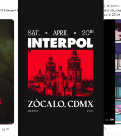Estos son los mejores memes del concierto de Interpol en el Zócalo de la CDMX. X -TWITTER-/ INSTAGRAM/ interpol